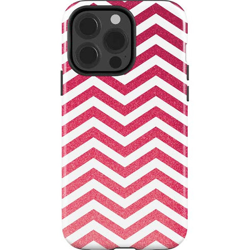 Pink Chevron iPhone 15 Pro Impact Case